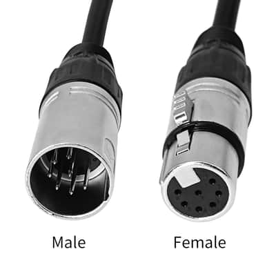 7 Pin XLR Cable, Microphone Cable 7 Pin XLR Male to Female Connector for Microphone and Audio Interface (10ft/3 Meter) image 3