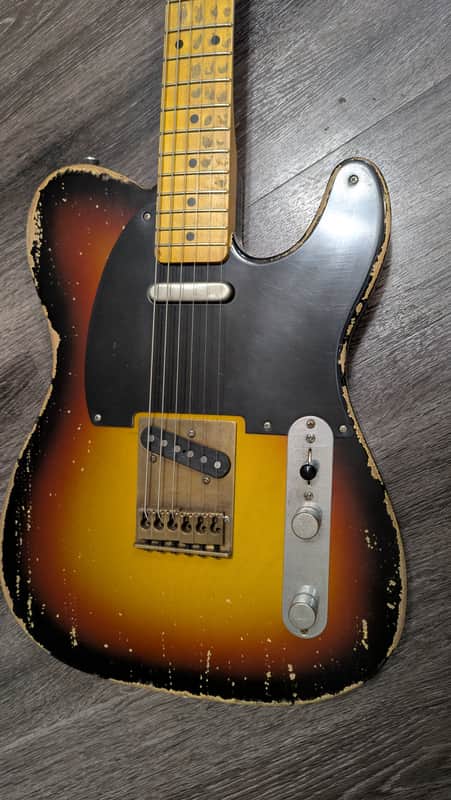 MJT Partscaster Telecaster Relic - 3-Tone Sunburst image 1