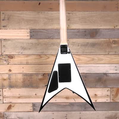 IMC / FU-Tone Custom Jackson King V JS32 Electric Guitar White w/ Black Bevels image 5