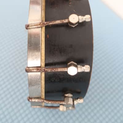 Vintage Antique 1930s Ukulele Uke Banjolele Banjo Mandolin Frying Pan Shaped Shaped Relic Slingerland Missing Bridge Project image 12
