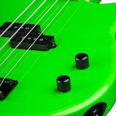Dean Guitars Custom Zone 4-String Bass, Nuclear Green image 4