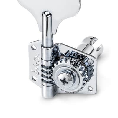 Schaller Germany 2x2 Vintage-Style Bass Tuners for Music Man/Gibson/G&L, CHROME