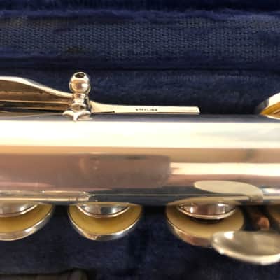 Haynes Commercial Model Flute, All silver throughout, Offset G key, Closed hole, C footjoint 1937 image 13