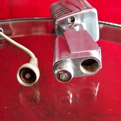 Vintage 1960's Monarch TM-16 dynamic microphone Satin Chrome High Z w cable image 9