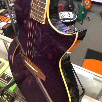 ESP LTD TL-6 Acoustic / Electric Guitar - Purple Sparkle Burst image 12