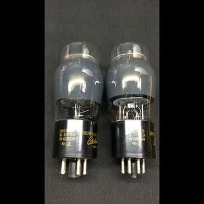 Matched Pair GE 6L6GA Amplifier Power Vacuum Tubes TESTED Coke Bottle I.9552 image 2