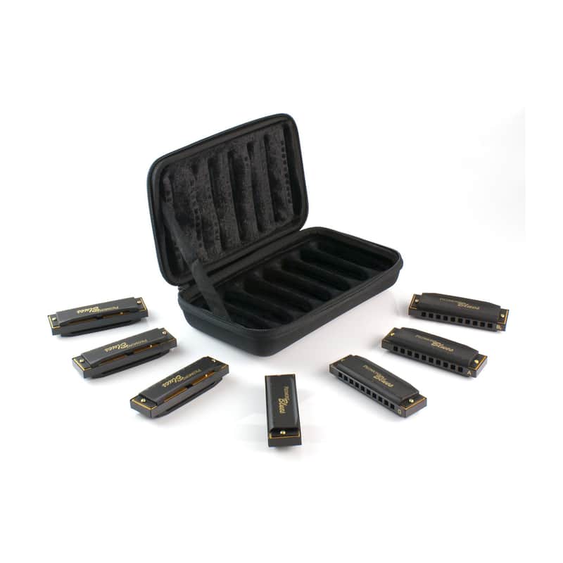 Hohner PBH7 Piedmont Blues 7-Harmonica Pack with Case image 1