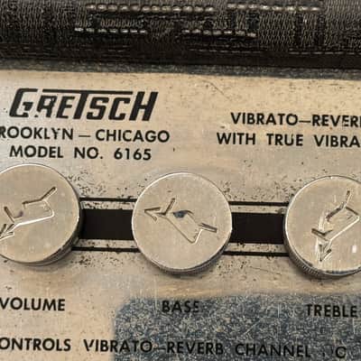 Vintage 1960's Gretsch 6165 VP  Combo Tube Amp - 2x12 Jensen C12NA - Grey Tolex image 5