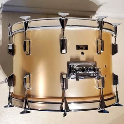 6PC VTG 1970's PEARL 22x14,16x16, 16,15,14,13 Gold Satin "Phenolic"  Concert/Power Drum Kit - Gorgeous Clean A+ image 7