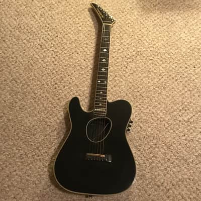 Kramer Farrington KFT-1 Left Handed Electronic/Acoustic 1988 Gloss Black image 2
