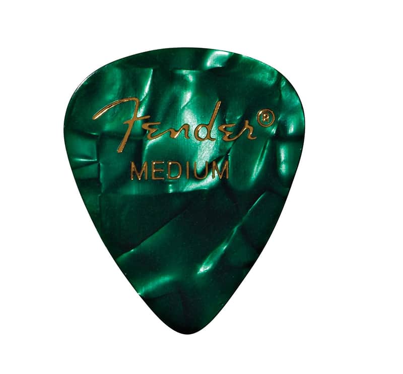 Fender 351 Premium Celluloid Guitar Picks, GREEN MOTO, MEDIUM 144-Pack (1 Gross) image 1