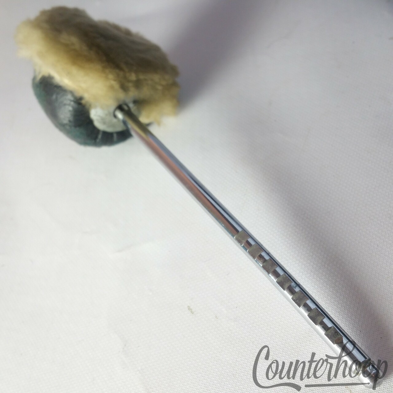 Premier #250 Bass Drum Pedal Beater Chrome Rod Soft Fur/Leather Head Vintage 60s — main photograph