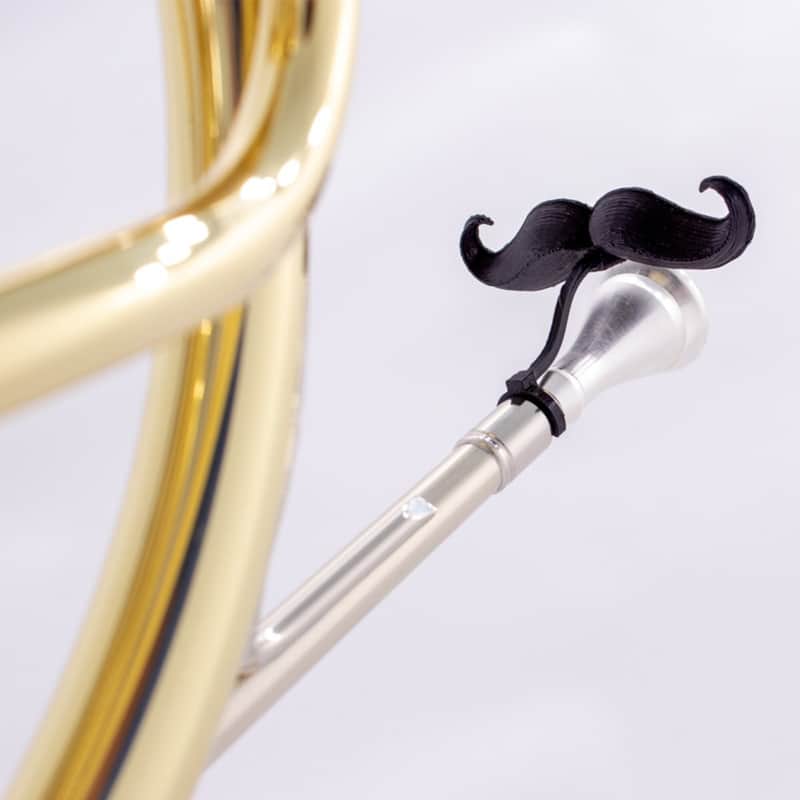 Brasstache Clip-on Mustache for Brass Mouthpieces Model:French Horn image 1