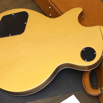 Unplayed! 2013 Gibson 1952 Reissue Les Paul Tribute Electric Guitar Bullion Gold w/ Maple Veneer Headstock + OHSC & Papers image 13