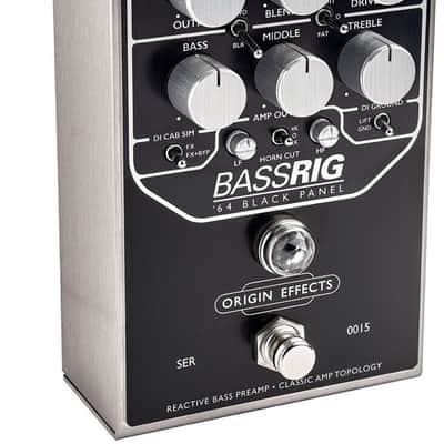 Origin Effects BassRig '64 Black Panel Preamp and Overdrive Pedal, Black Panel image 2