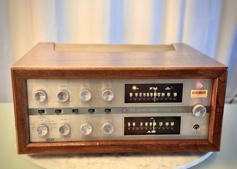 🎶✨ Harman Kardon TA-7000X Tube Stereo Receiver w/ Original Wood Case — Serviced, Tested, Manual Included image 1