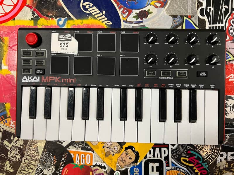 Akai MPK Mini MKII 25-Key MIDI Controller 2014 - Present - Black image 1