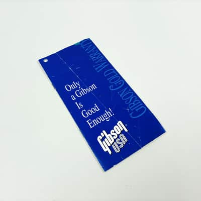 Gibson USA “Only A Gibson Is Good Enough” Warranty Hang Tag / Paperwork 1990s image 1
