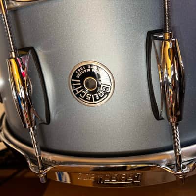 (MINT) Gretsch 6.5" x 14" Brooklyn Snare Drum - Satin Ice Blue Metallic image 2