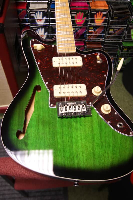 Revelation RJT-60 M TL semi acoustic guitar in greenburst image 1
