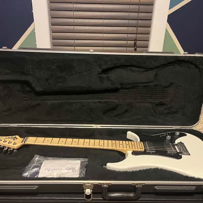 Vigier Excalibur Indus 2020 (Satin/Matte White with Satin Matte Black Pickguard, Trem) image 3