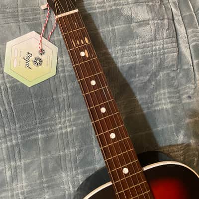 Regal T-12 USA Made 1950's / 1960's  Vintage acoustic Clean!  Red Rubine Sunburst image 9