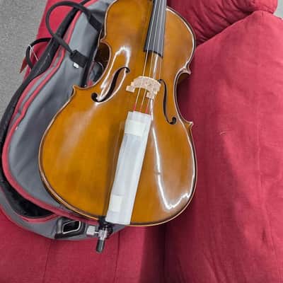 Stentor 1/2 Size Student Cello Outfit with Bag and Bow Model 1108 - Natural image 2