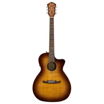 Fender FA-345CE Auditorium A/E Guitar - 3-Tone Tea Burst w/ Laurel FB image 2