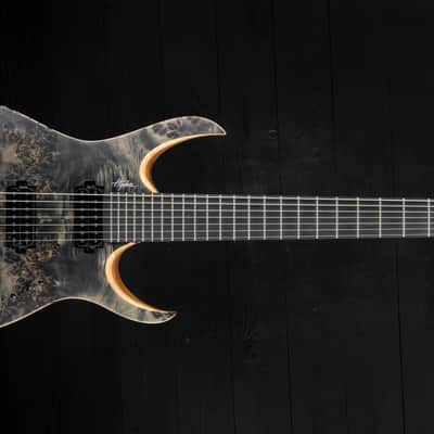 Mayones Hydra 7 Elite Headless - Trans Black Satin - Custom Satin Neck image 4