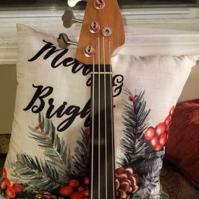 Warmoth Custom Fretless Bass Blue image 3