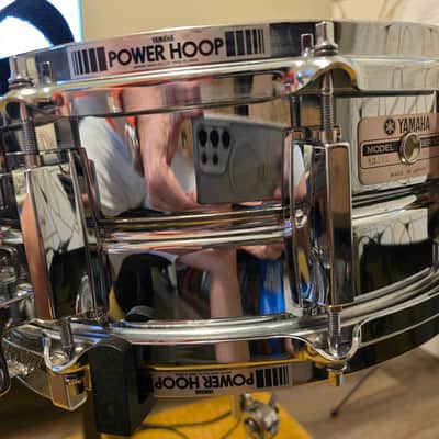 Yamaha SD-295 5.5x14" 10-Lug Steel Snare Drum 1980s - Chrome image 8