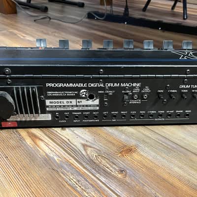 Oberheim DX 6-Voice Drum Machine 1982 - Blue with Wood Sides image 6