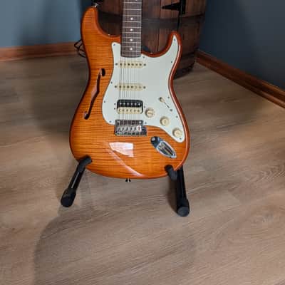 Fender Semi Hollow Stratocaster 2019 - AAA flame ice tea image 16