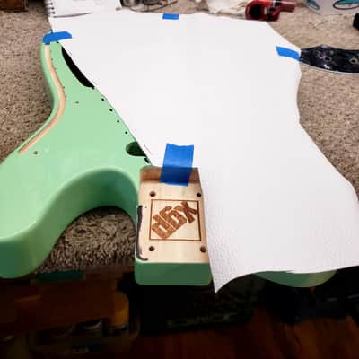 Custom Designed & Crafted - Surf Green Tele Thinline style/African Turquoise Stones - RSG Serial #058 2024 image 16