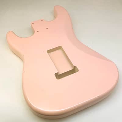 4lbs 4oz BloomDoom Nitro Lacquer Aged Relic Faded Shell Pink S-Style Vintage Custom Guitar Body image 8