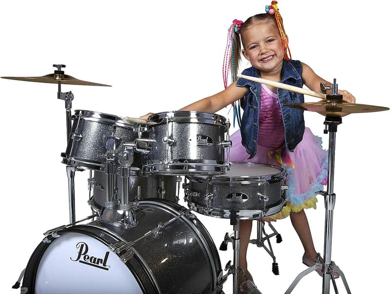 Pearl Roadshow Jr. 5-Piece Drum Set with Hardware and Cymbals - Grindstone Sparkle (RSJ465C/C708) image 1