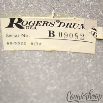 Rogers 16x16"Koa Floor Tom Drum Powertone Knobby Mount Hex Legs Vintage 70s 9/72 image 9