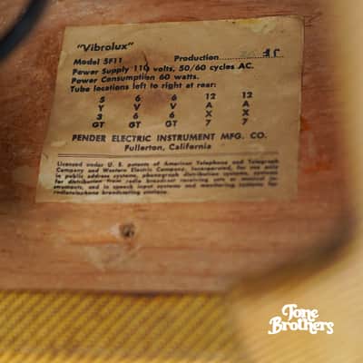 ALL ORIGINAL! 1960 Fender Vibrolux Tweed image 7