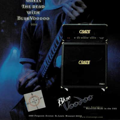 Crate Blue Voodoo Halfstack (120 Watt Tube Amp Head & Matching Cabinet (Made in USA) image 4