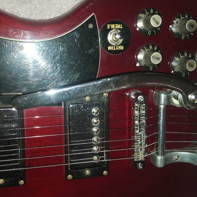 Doublecut red with Tremolo 1971 made by ASCO Japan, very rare image 8