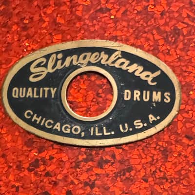 Slingerland Oval Badge Chicago “Curly S” 1956-1959 Era NO GROMMET image 1