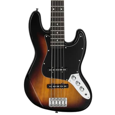 Electric 5 String Bass Guitar Sunset 20 Fret With Carry Bag image 4
