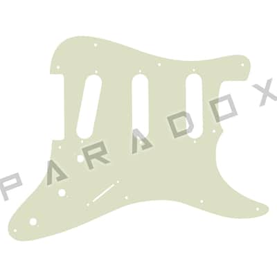 Custom Pickguard For 1989 - 1990 Made in Korea Squier II Stratocaster 10-hole - Parchment Solid .090"