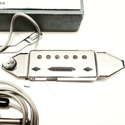 Vintage Menorm GP-3 Acoustic Magnetic Guitar Pickup Microphone 1960s Japan NOS image 3
