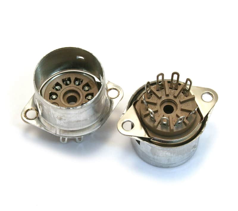 Fender 002-3606-049 9-Pin J-Slot Tube Sockets (2) image 1