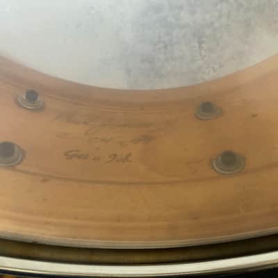 Rogers - 1970s Paul “Jamo” Jamieson's 5x14" Wood Dyna-Sonic Snare Drum - Natural Refinish image 20