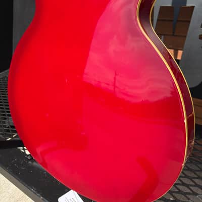 60's Silvertone Teisco Hollowbody Guitar - Red image 8