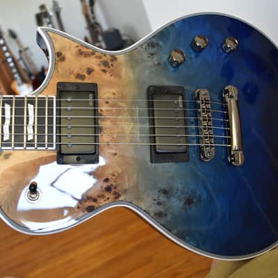 ESP E-II Eclipse , 2025, Blue natural fade, Burl top, OHSC, Exceptional condition image 8