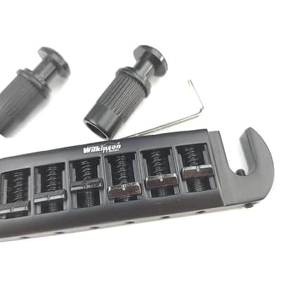 Wilkinson Wraparound Tune-O-Matic Bridge Tailpiece Stopbar in Black image 3