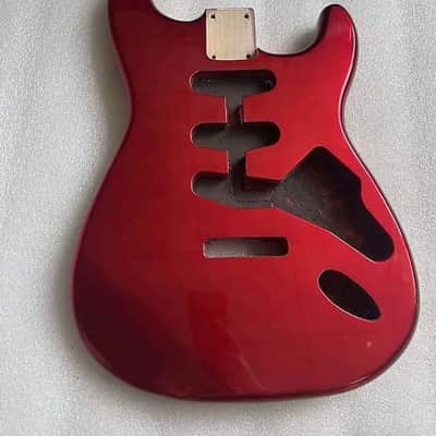 Red Alder Wood Stratocaster Strat Style Guitar Body image 1